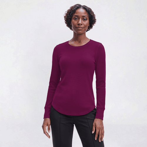 Womens Architect(R) Long Sleeve Solid Round Neck Thermal Tee alternate view